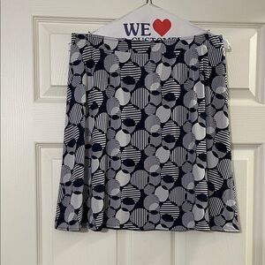 Patterned Navy and White Women's Skirt